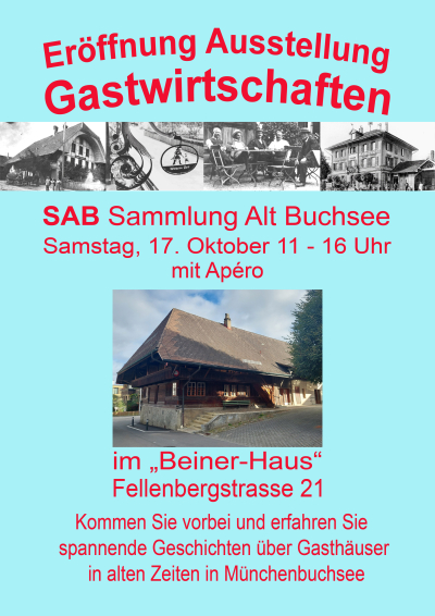 Eröffnung der Ausstellung 'Gastwirtschaften' - Sammlung Alt Buchsee SAB 