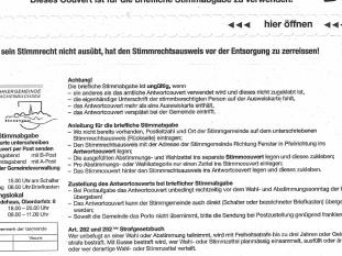 Gemeindeabstimmung vom 07. März 2021: Publikation der Resultate